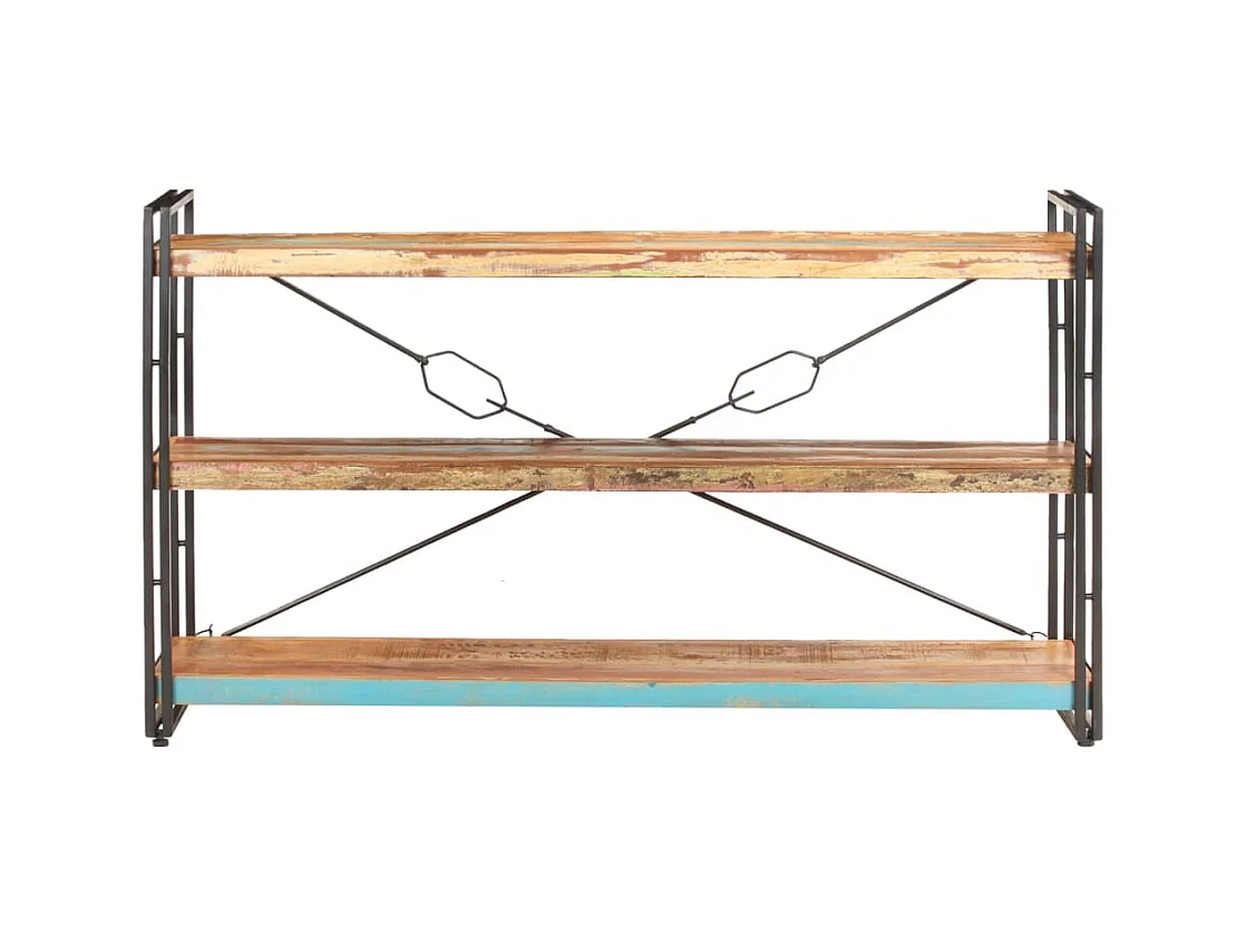 Yoan  Bibliothèque 3 niveaux 140x30x80 cm Bois de récupération massif