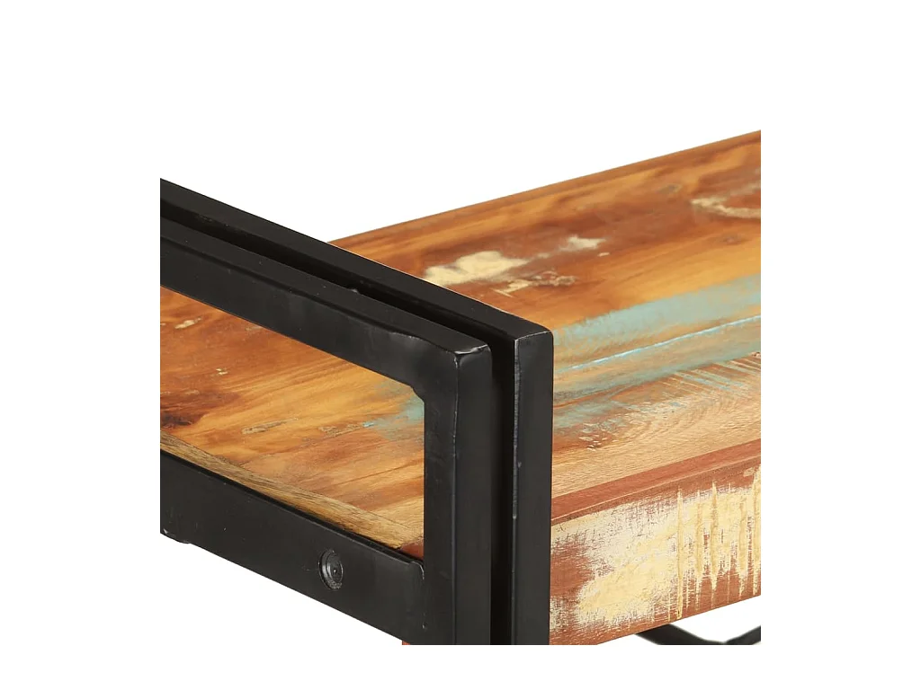 Yoan  Bibliothèque 3 niveaux 140x30x80 cm Bois de récupération massif