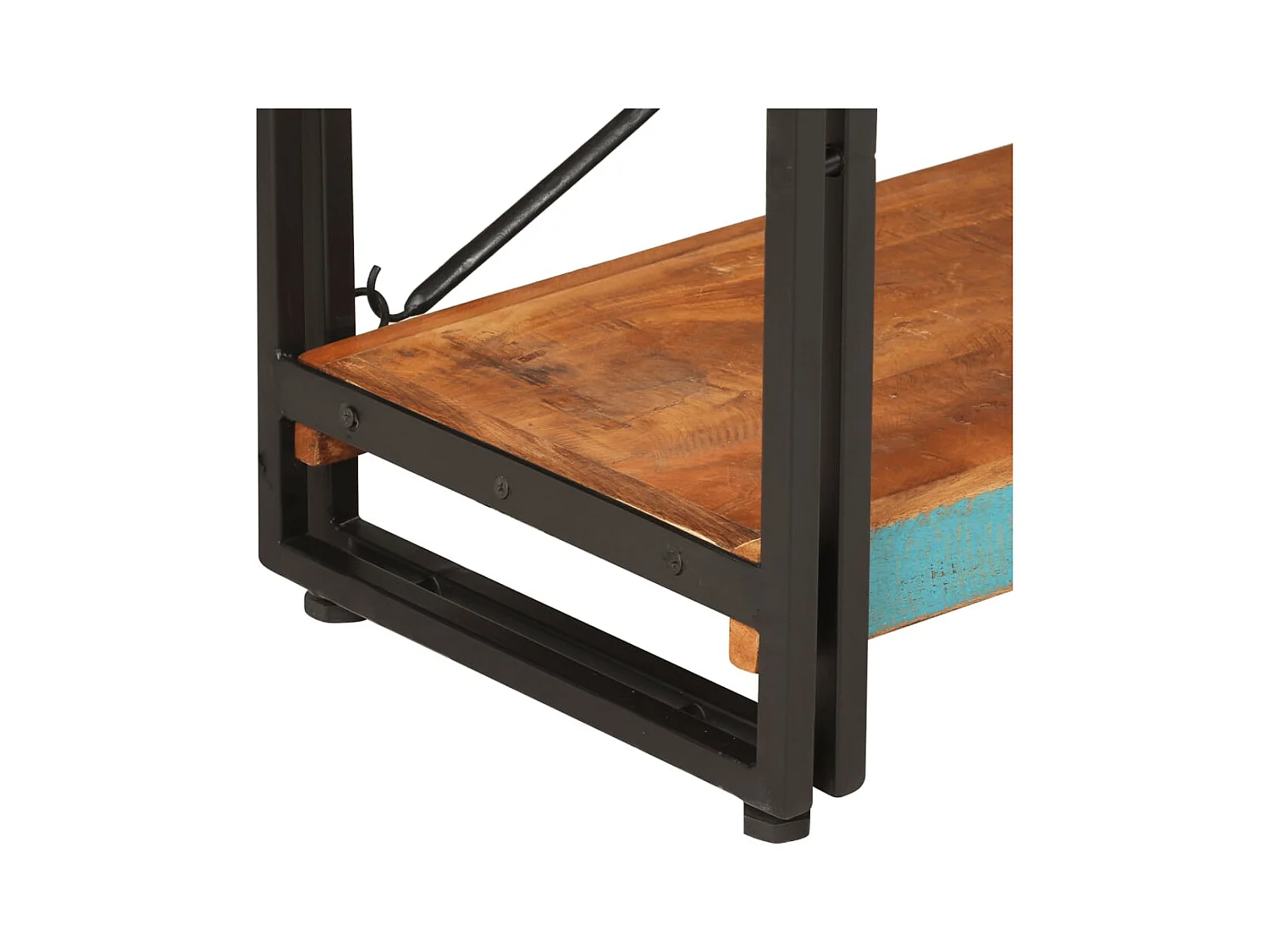 Yoan  Bibliothèque 3 niveaux 140x30x80 cm Bois de récupération massif