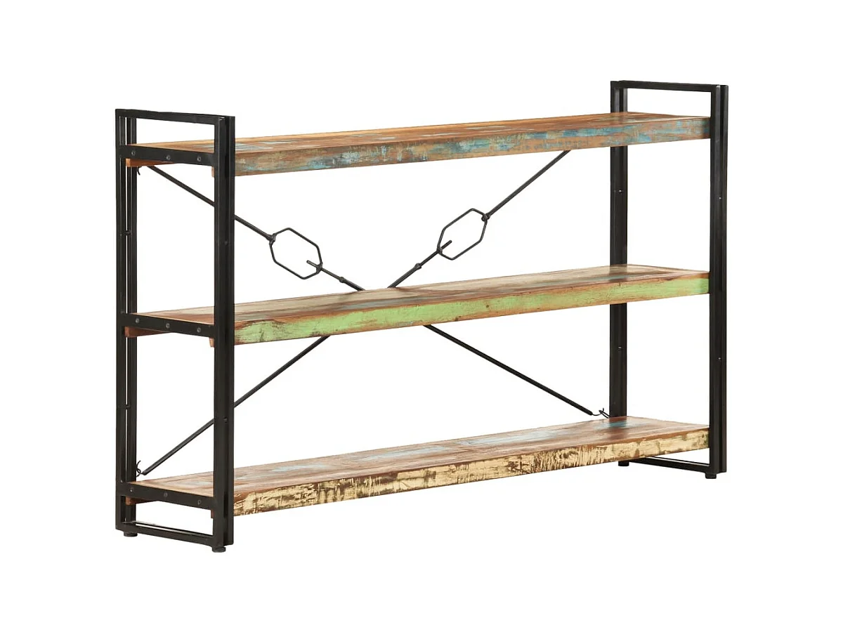 Yoan  Bibliothèque 3 niveaux 140x30x80 cm Bois de récupération massif