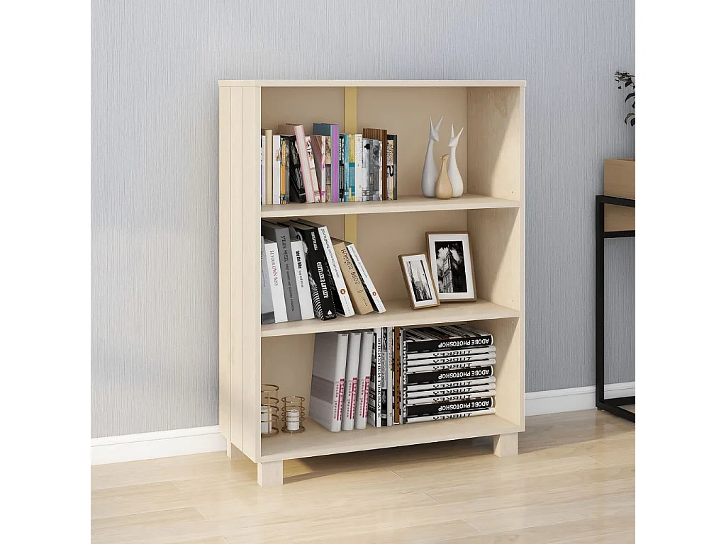 Fryvik  Bibliothèque HAMAR Marron miel 85x35x112 cm Bois de pin massif