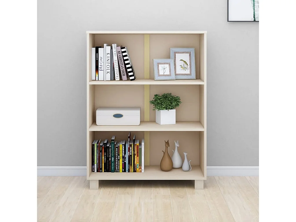 Fryvik  Bibliothèque HAMAR Marron miel 85x35x112 cm Bois de pin massif