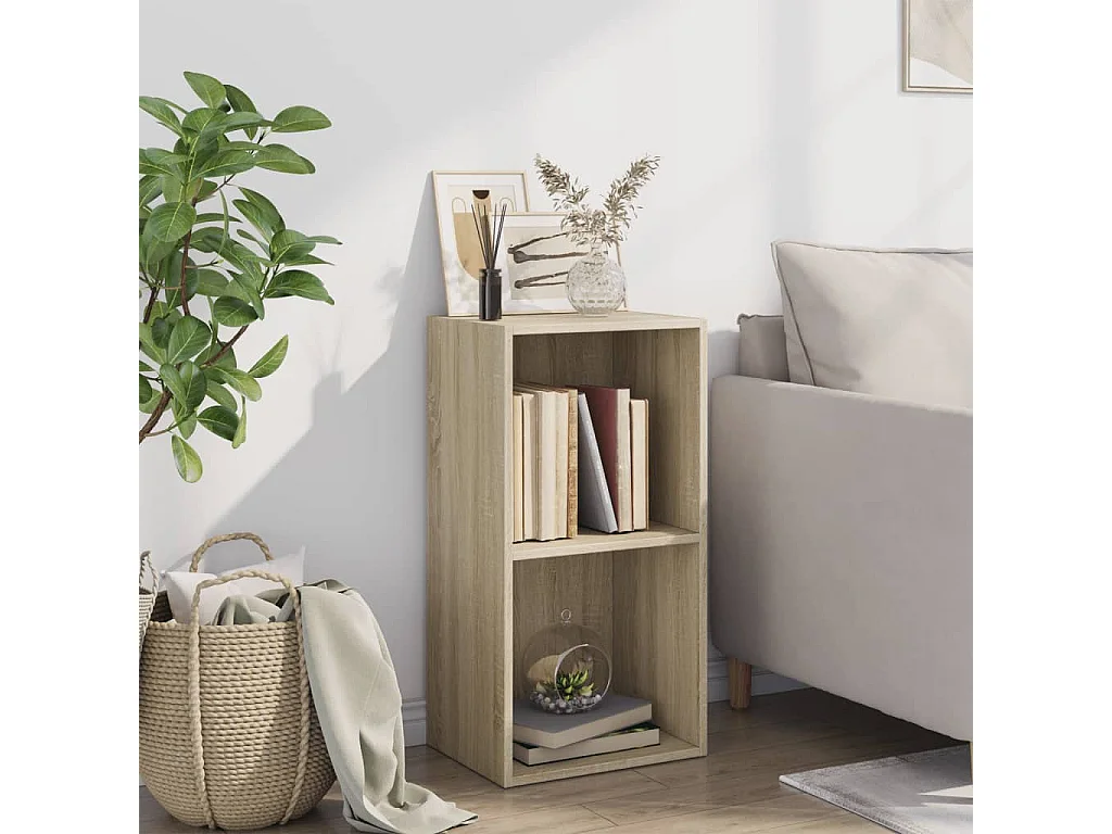 Siro  Bibliothèque à 2 niveaux Chêne sonoma Bois d’ingénierie