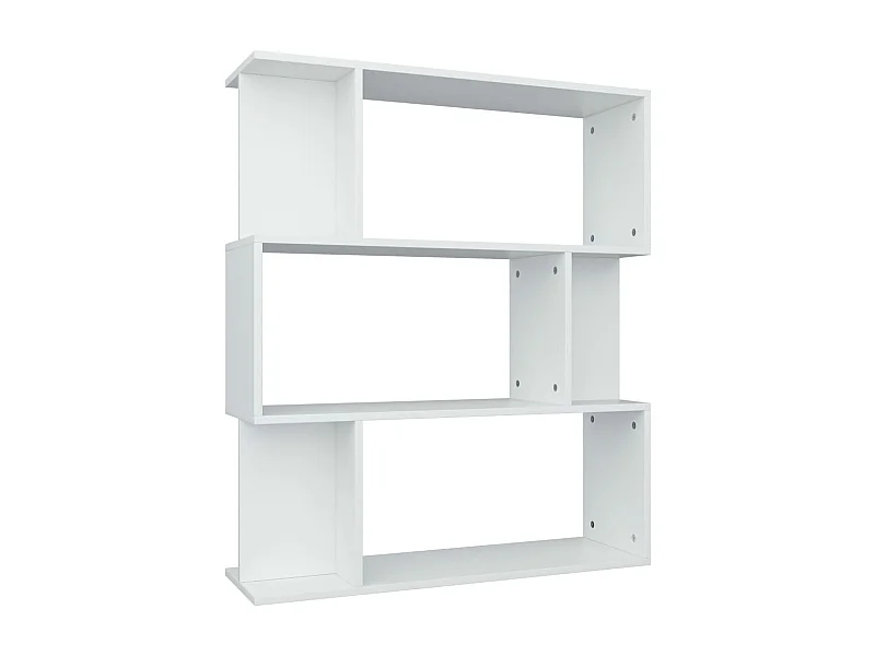 Gyran  Bibliothèque/Cloison Blanc 80x24x96 cm Bois d'ingénierie