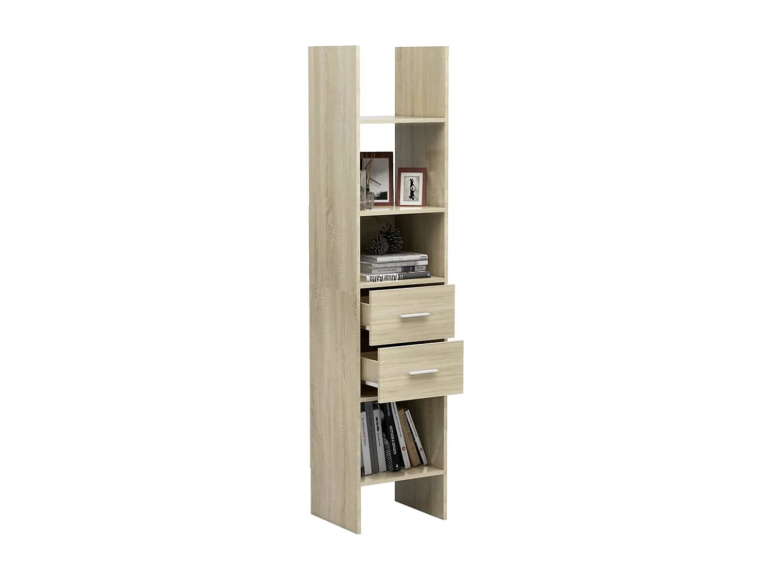 Ammon  Bibliothèque Chêne sonoma 40x35x180 cm Bois d’ingénierie