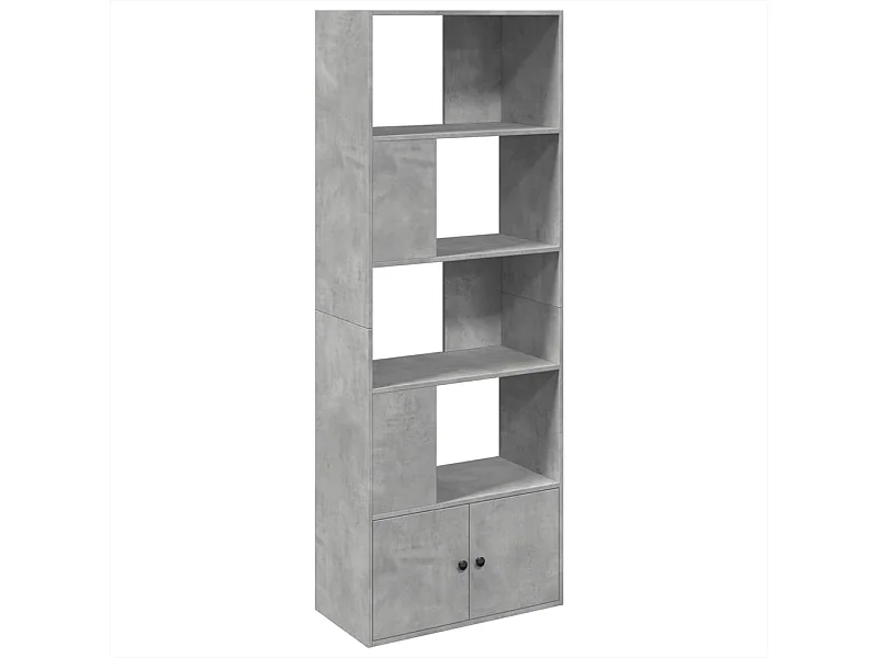 Allentown  Bibliothèque gris béton 70x36x189 cm bois d'ingénierie