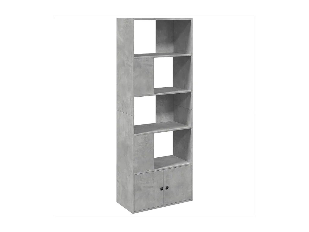 Allentown  Bibliothèque gris béton 70x36x189 cm bois d'ingénierie