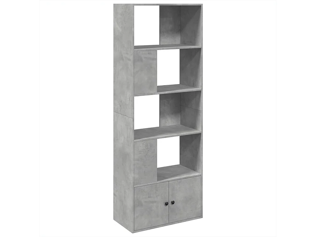 Allentown  Bibliothèque gris béton 70x36x189 cm bois d'ingénierie