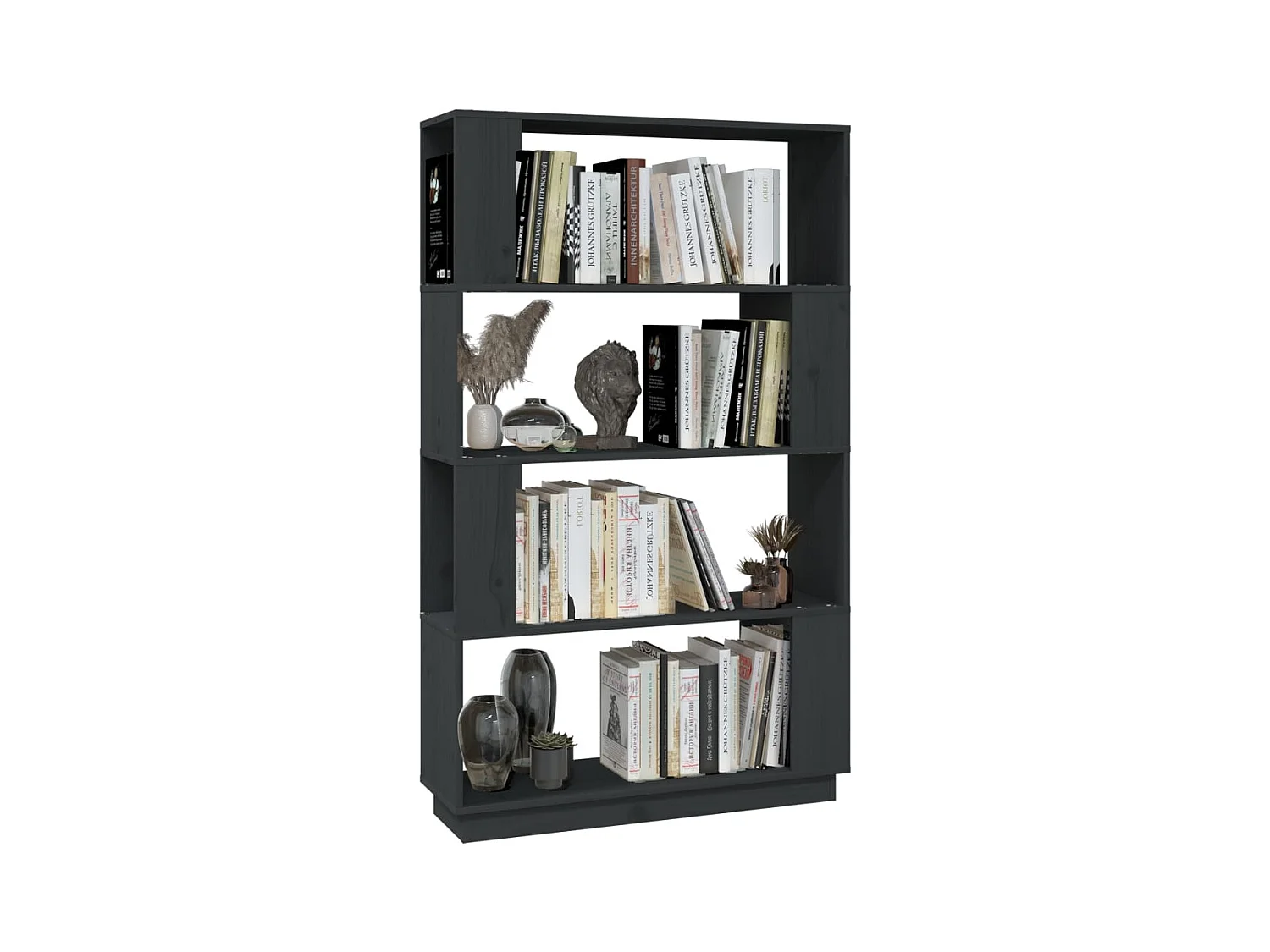 Dilber  Bibliothèque/Séparateur de pièce Gris 80x25x132 cm Pin massif