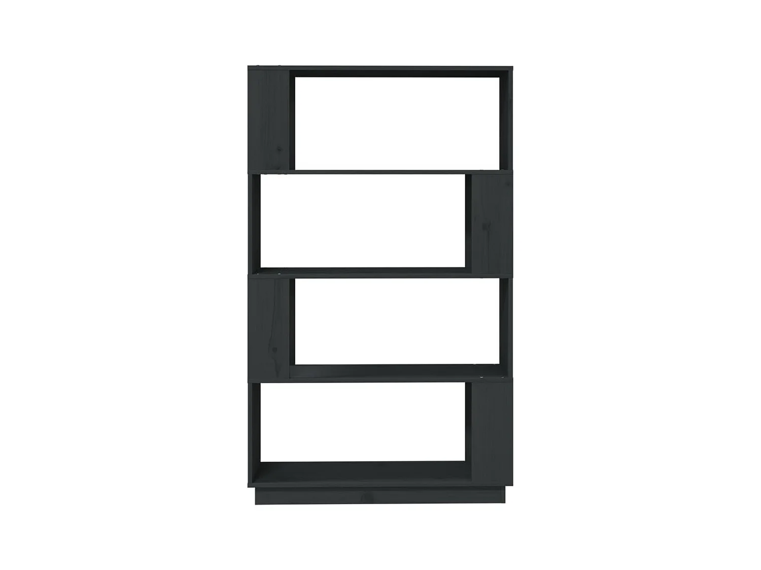 Dilber  Bibliothèque/Séparateur de pièce Gris 80x25x132 cm Pin massif