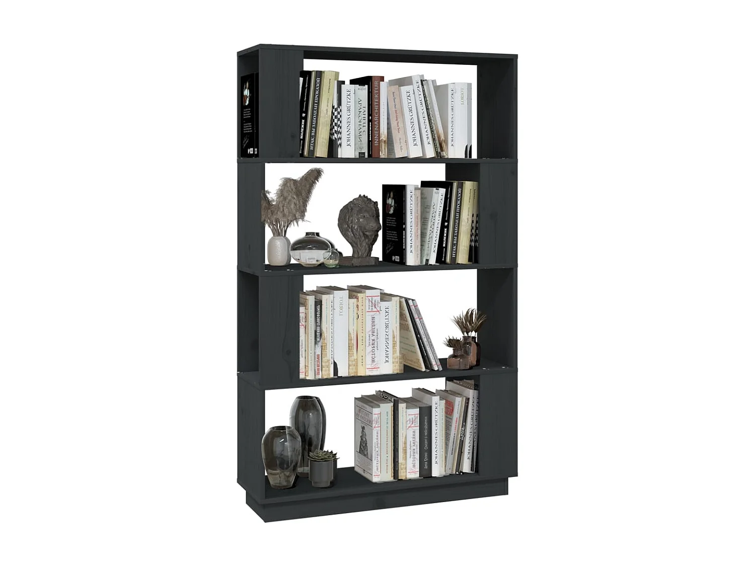 Dilber  Bibliothèque/Séparateur de pièce Gris 80x25x132 cm Pin massif