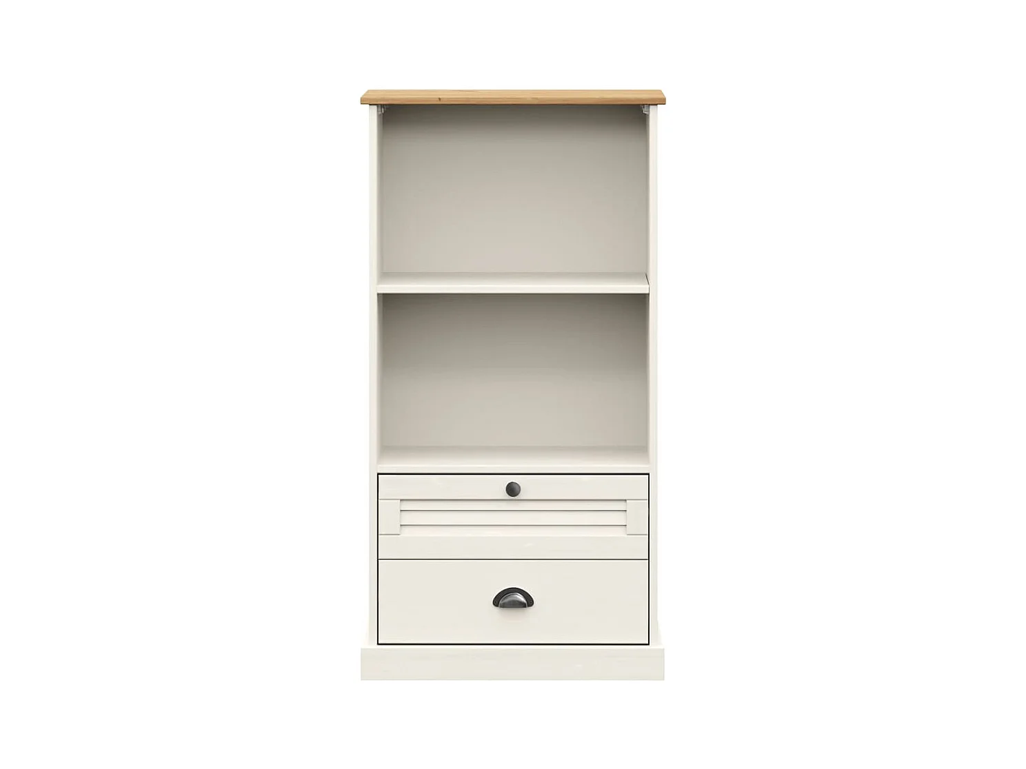 Gudvord  Bibliothèque VIGO blanc 60x35x114,5 cm bois massif de pin