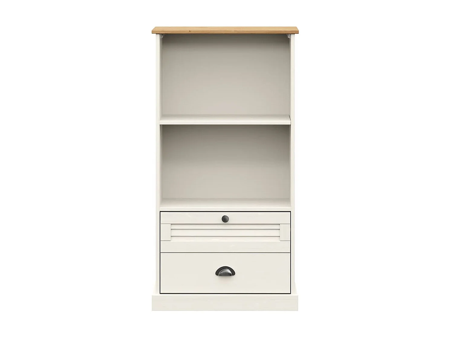 Gudvord  Bibliothèque VIGO blanc 60x35x114,5 cm bois massif de pin