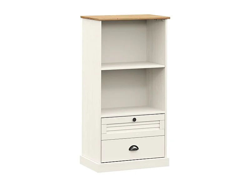 Gudvord  Boekenkast VIGO 60x35x114,5 cm massief grenenhout wit