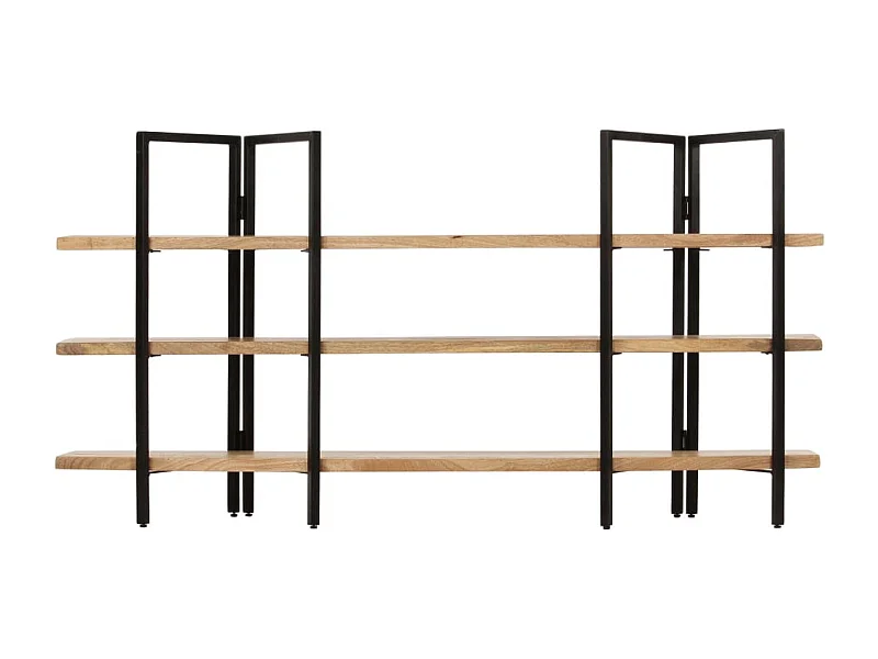 Umdir  Bibliothèque à 3 niveaux 160x31x80 cm Bois de manguier massif