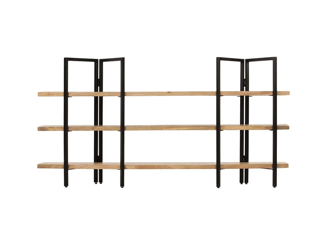 Umdir  Bibliothèque à 3 niveaux 160x31x80 cm Bois de manguier massif