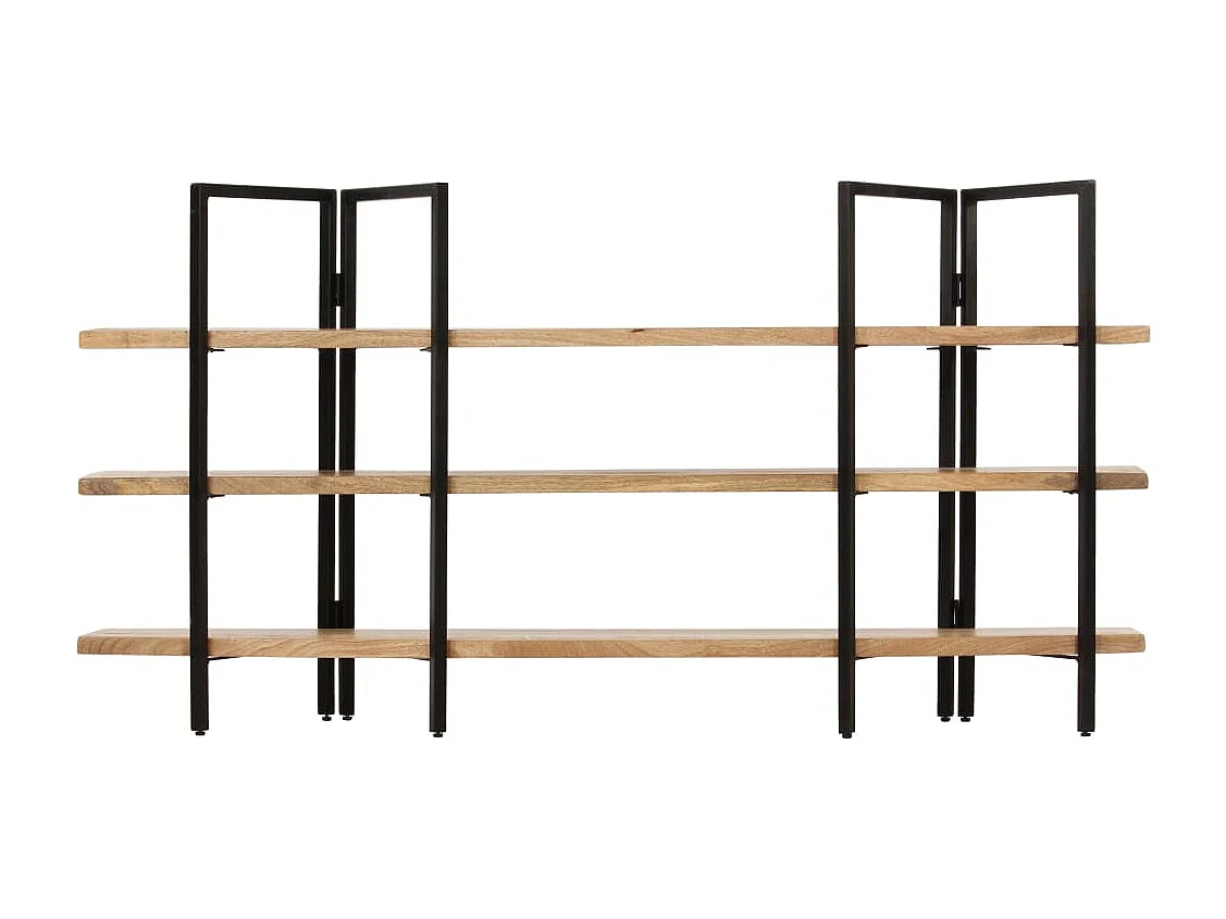 Umdir  Bibliothèque à 3 niveaux 160x31x80 cm Bois de manguier massif