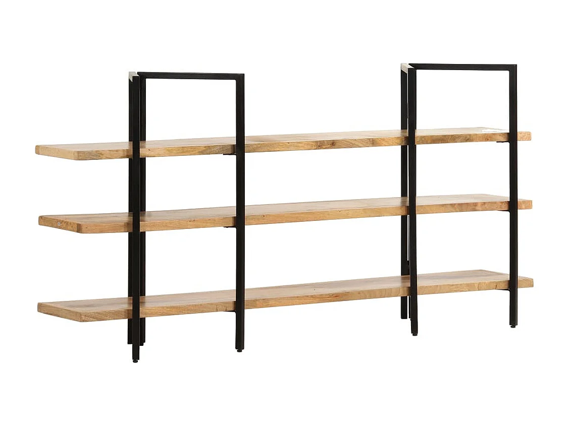 Umdir  Bibliothèque à 3 niveaux 160x31x80 cm Bois de manguier massif