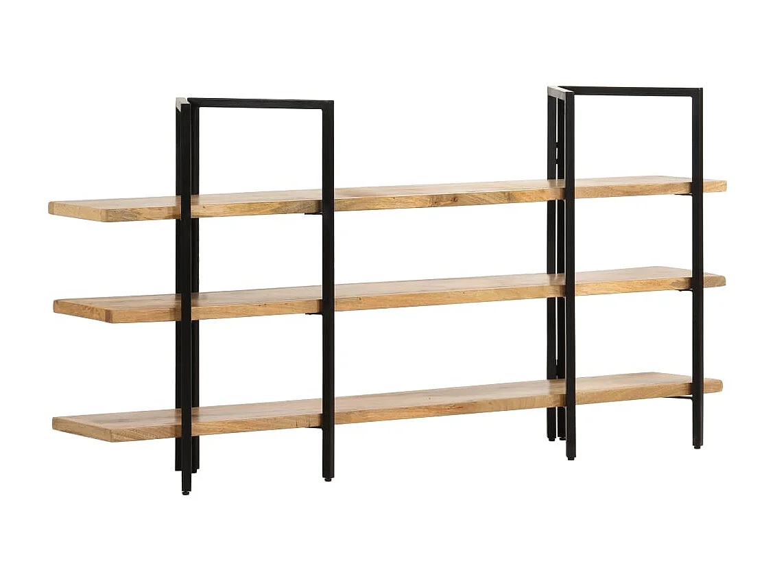 Umdir  Bibliothèque à 3 niveaux 160x31x80 cm Bois de manguier massif