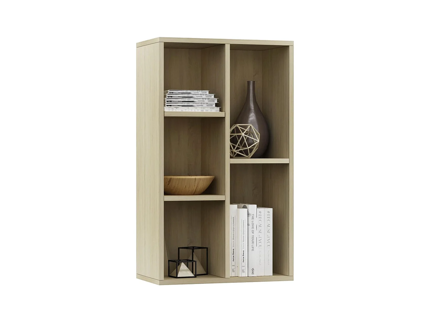 Prolenta Premium -  Estantería/Aparador madera contrachapada color roble 50x25x80cm