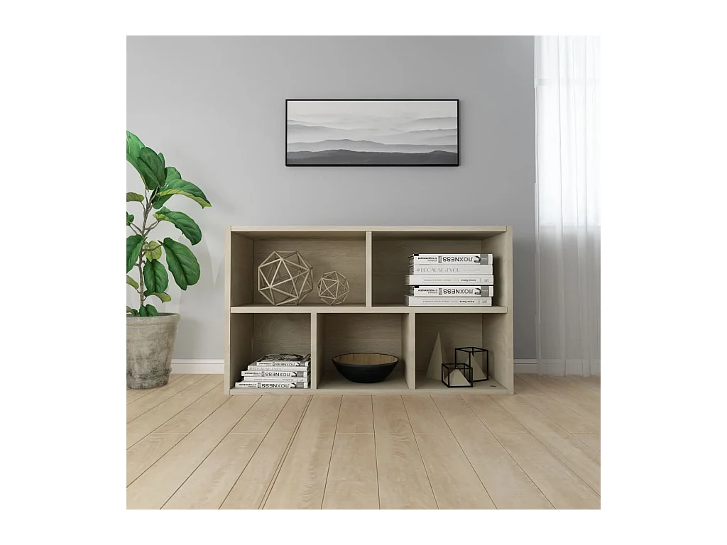 Prolenta Premium -  Estantería/Aparador madera contrachapada color roble 50x25x80cm