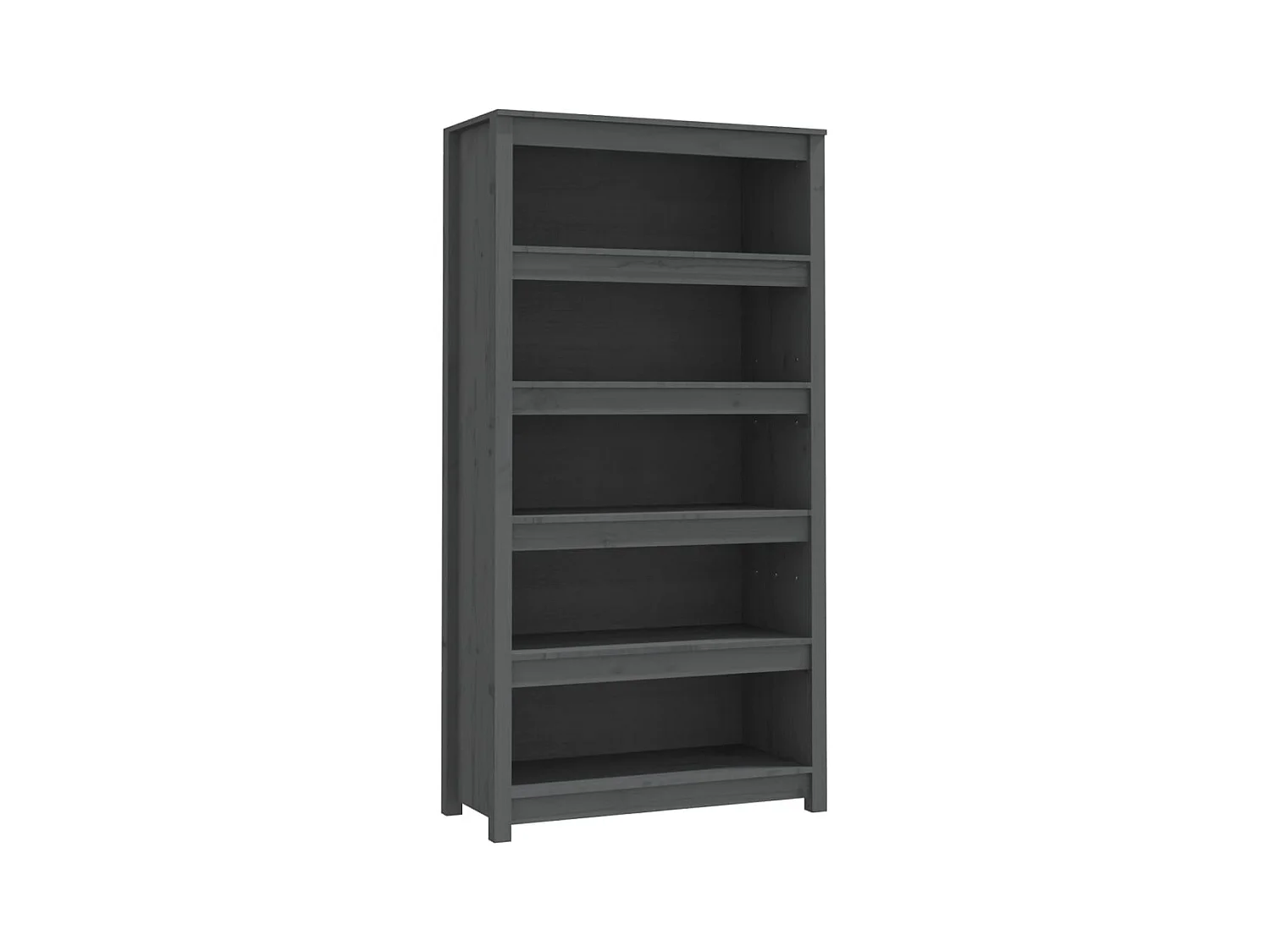 Laurens  Bibliothèque Gris 80x35x154 cm Bois de pin massif