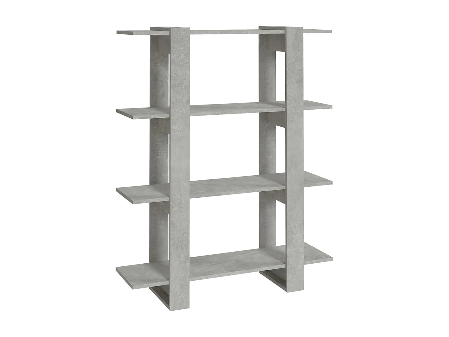 Celin  Bibliothèque/Séparateur de pièce Gris béton 100x30x123,5 cm