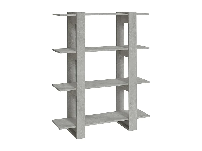 Celin  Bibliothèque/Séparateur de pièce Gris béton 100x30x123,5 cm