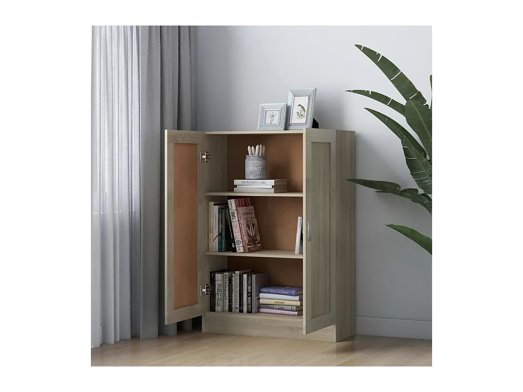 Krimpen aan den IJssel  Bibliothèque Chêne sonoma 82,5x30,5x115 cm Bois d'ingénierie