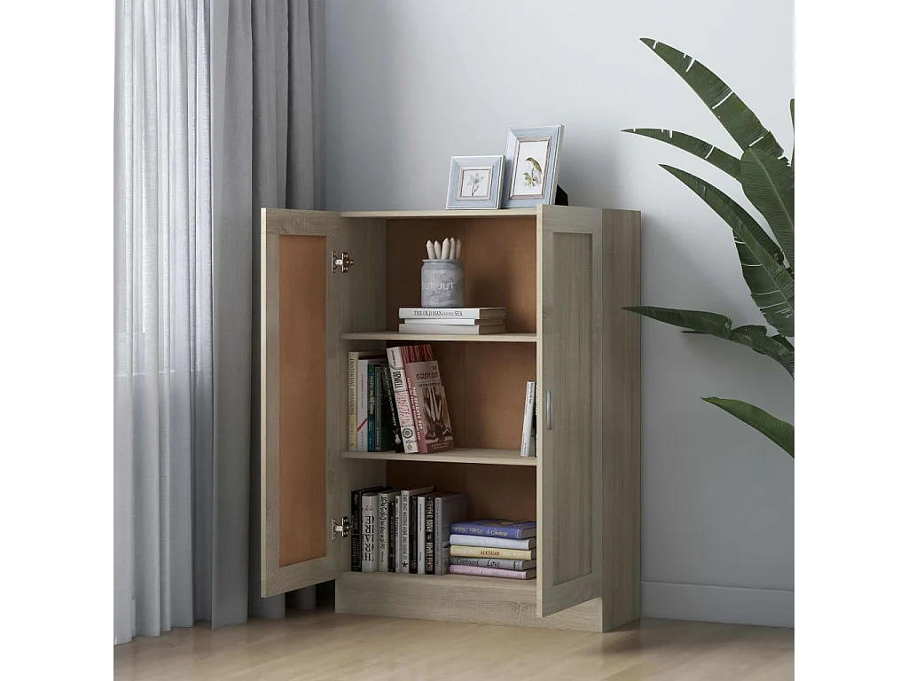 Krimpen aan den IJssel  Bibliothèque Chêne sonoma 82,5x30,5x115 cm Bois d'ingénierie