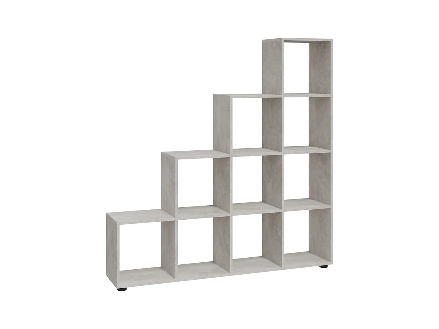 Hilde  Bibliothèque escalier Gris béton 142 cm Bois d'ingénierie