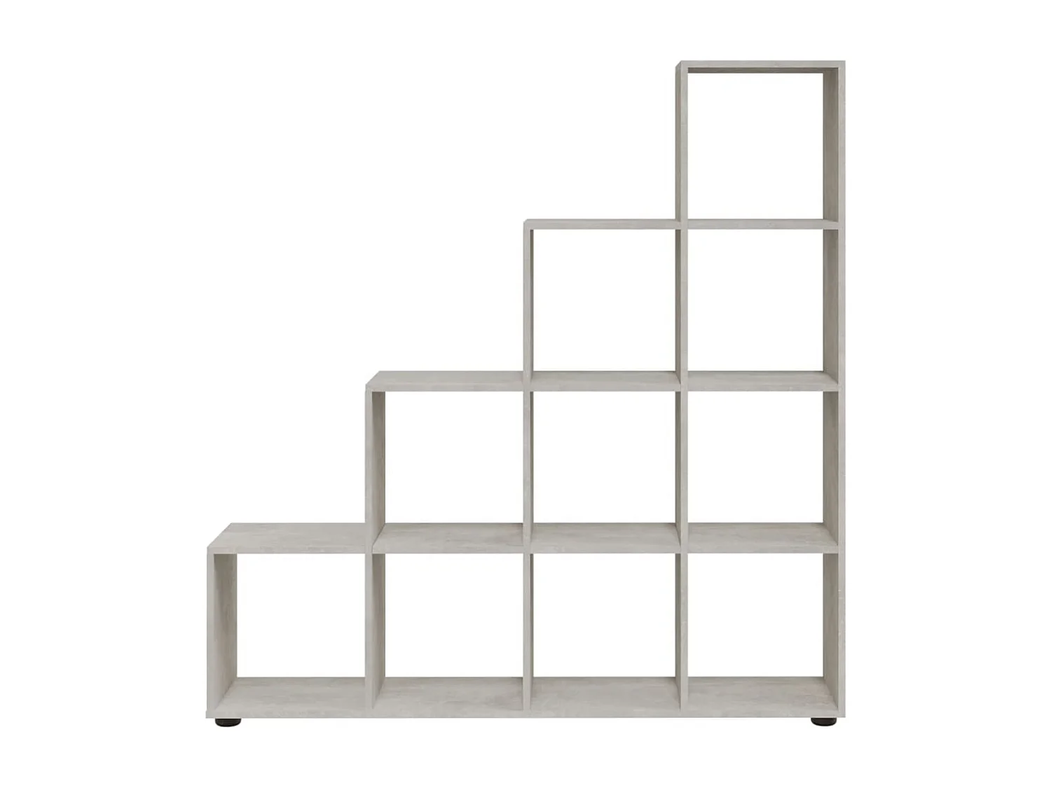 Hilde  Bibliothèque escalier Gris béton 142 cm Bois d'ingénierie