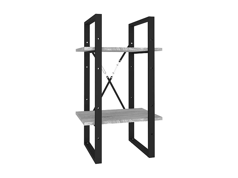 Bowling Green  Bibliothèque 2 niveaux Sonoma gris 40x30x70cm Bois d'ingénierie