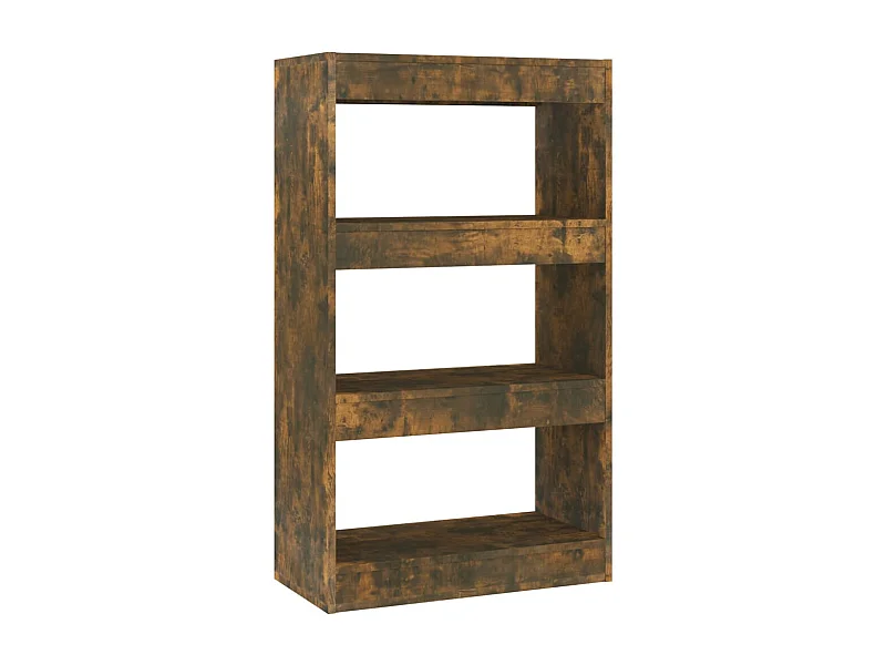 Qarlon  Boekenkast/kamerscherm 60x30x103 cm bewerkt hout gerookt eiken