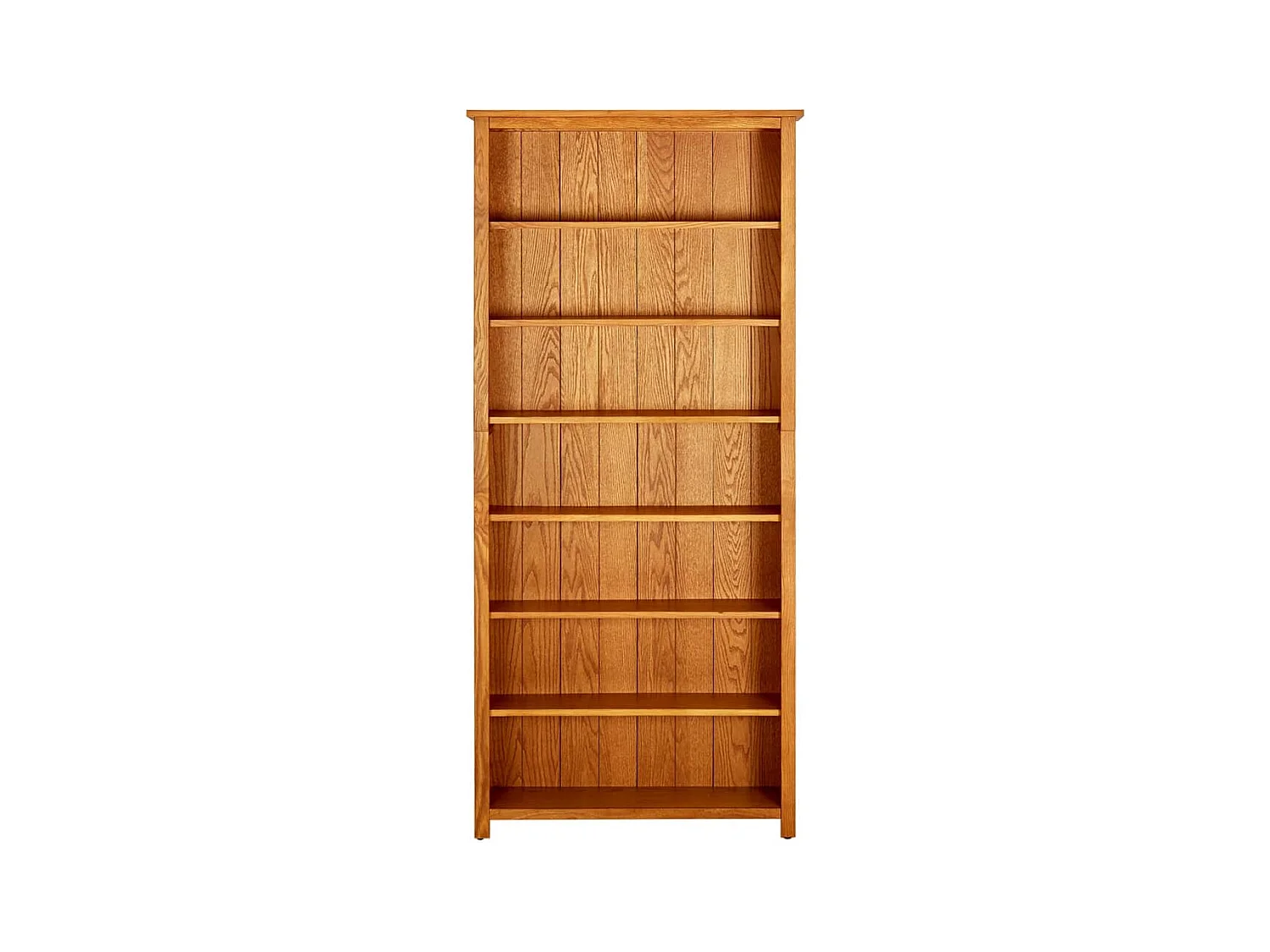 Poyraz  Bibliothèque à 7 niveaux 90x22,5x200 cm Bois de chêne massif
