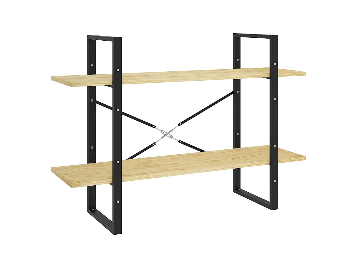 Gitana  Bibliothèque à 2 niveaux 100x30x70 cm Bois de pin massif