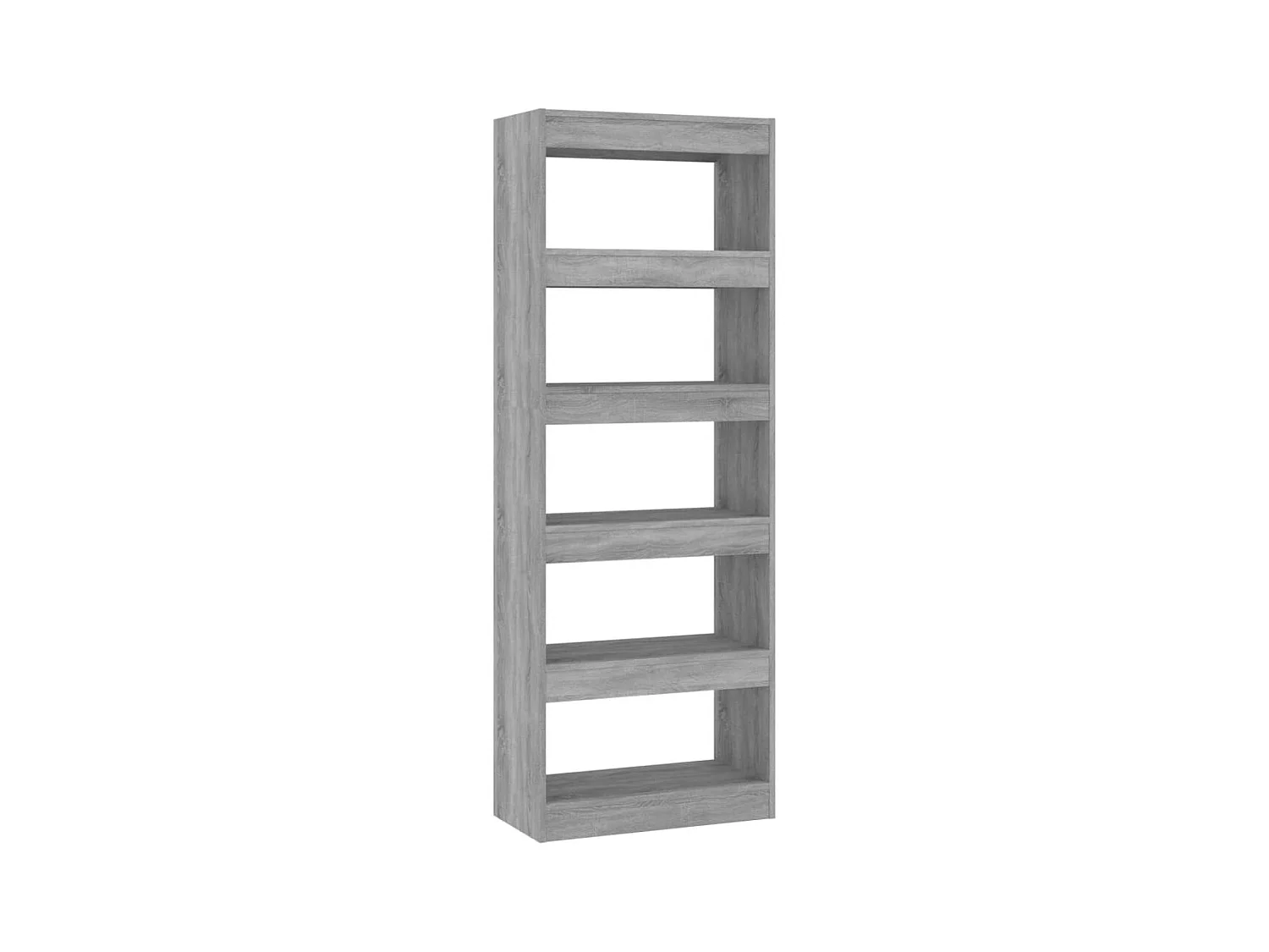 Ikram  Bibliothèque/séparateur de pièce gris béton bois d'ingénierie