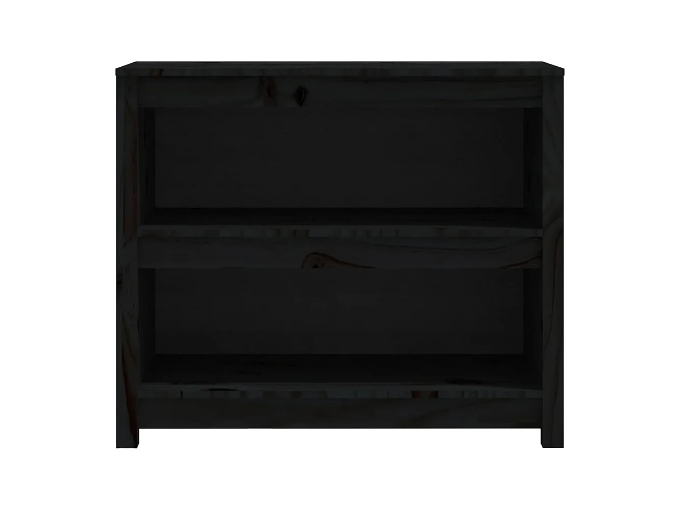 Laurens  Bibliothèque Noir 80x35x68 cm Bois de pin massif