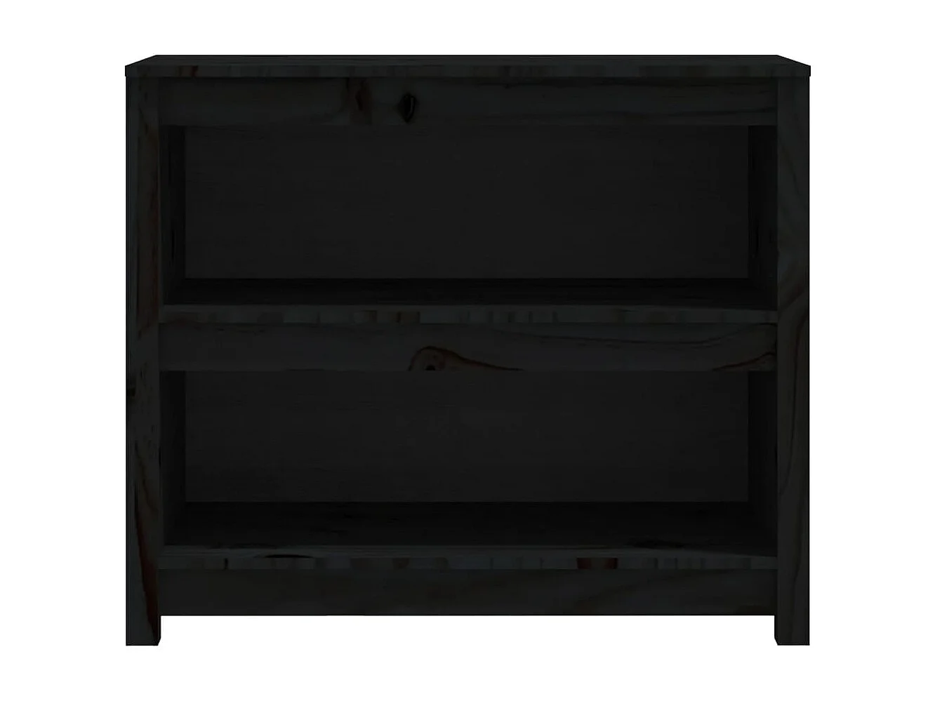 Laurens  Bibliothèque Noir 80x35x68 cm Bois de pin massif