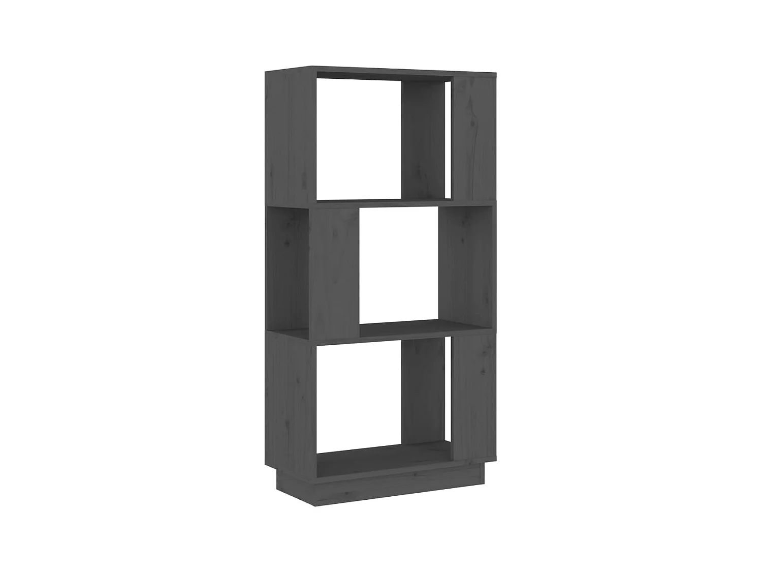 Avran  Bibliothèque/Séparateur de pièce Gris 51x25x101 cm Pin massif