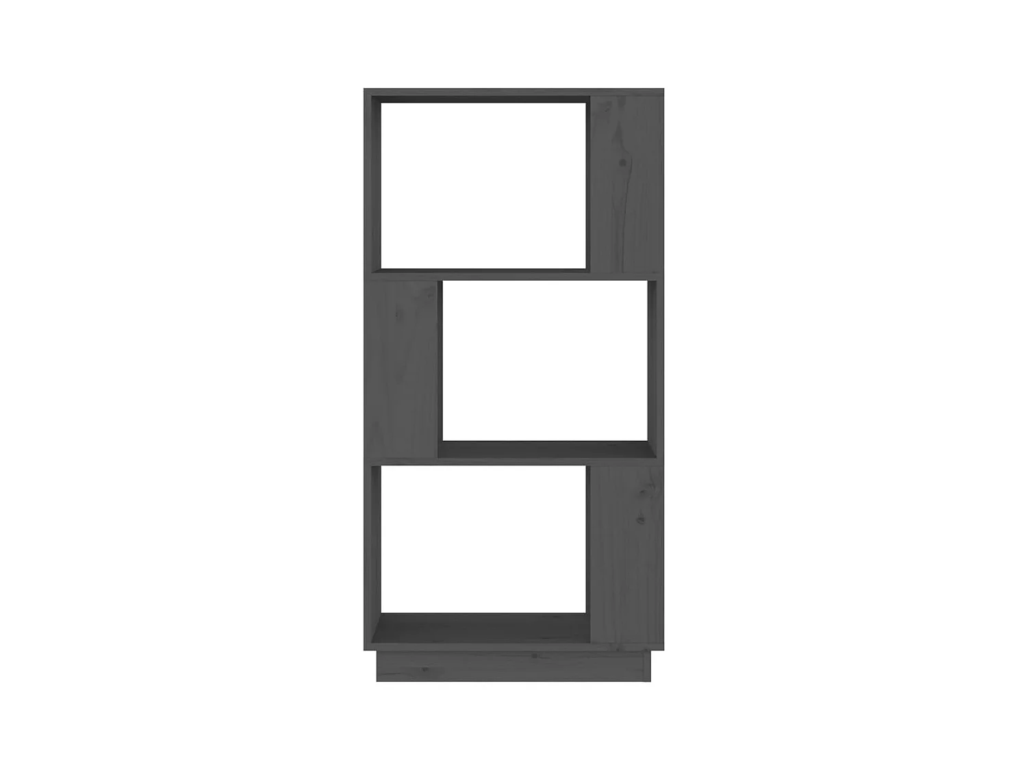 Avran  Bibliothèque/Séparateur de pièce Gris 51x25x101 cm Pin massif