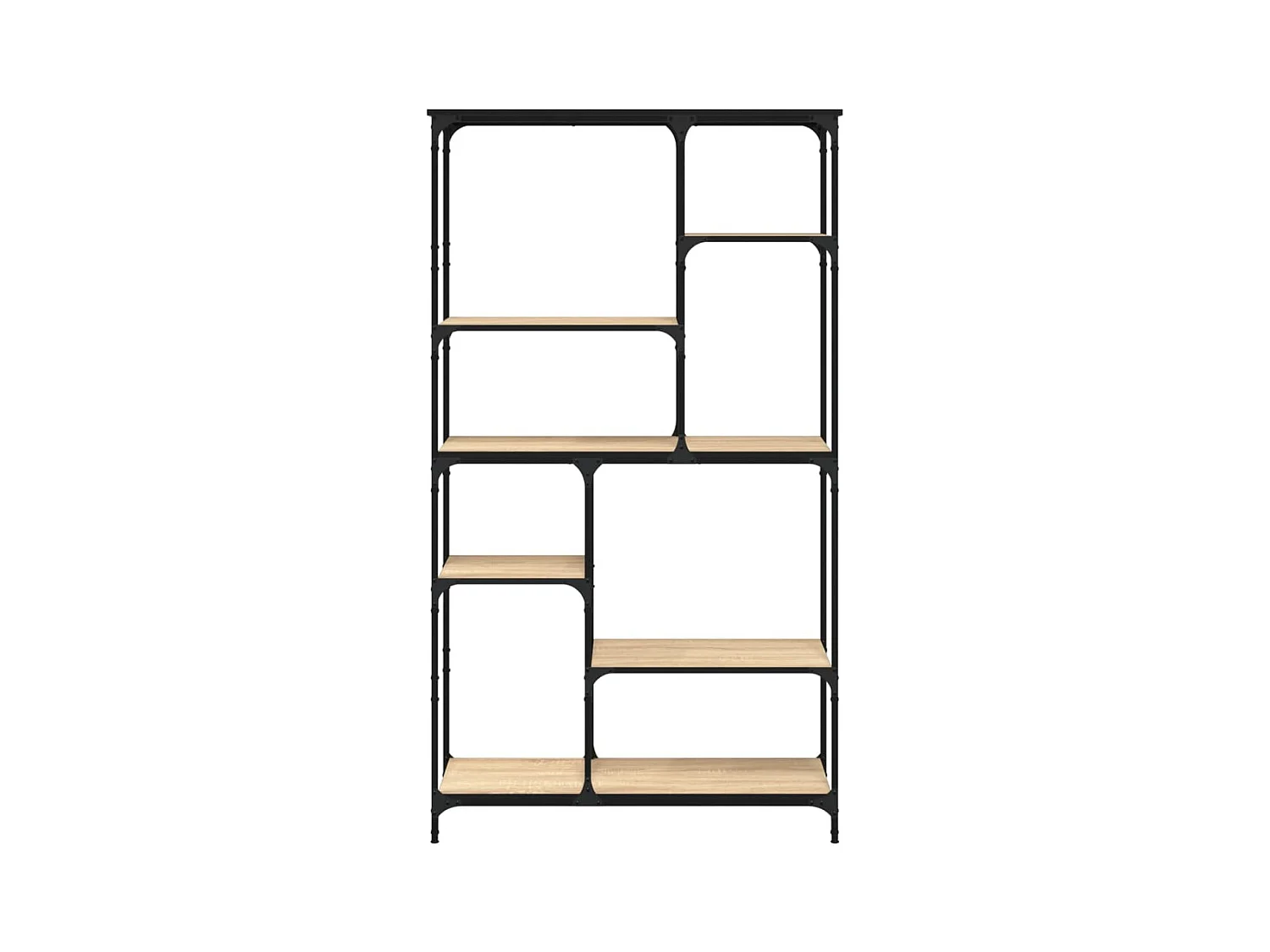 Cameron  Boekenrek 99x35,5x176 cm bewerkt hout en staal sonoma eiken