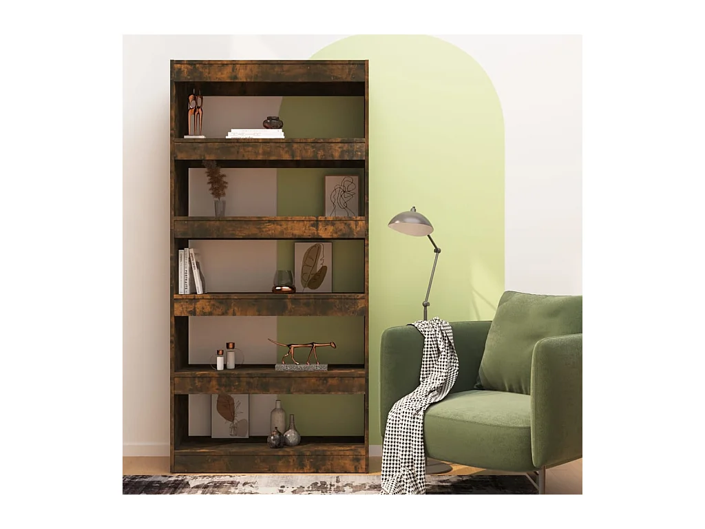 Jasper  Bibliothèque/Séparateur de pièce Chêne fumé Bois d'ingénierie