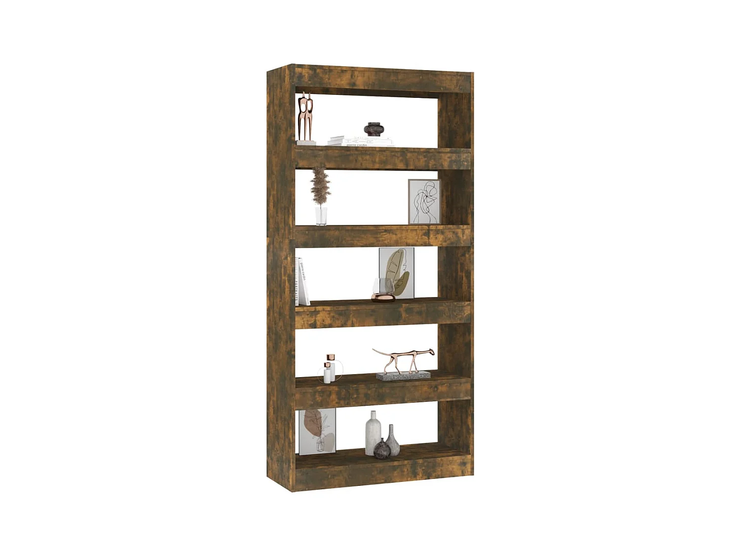 Jasper  Bibliothèque/Séparateur de pièce Chêne fumé Bois d'ingénierie