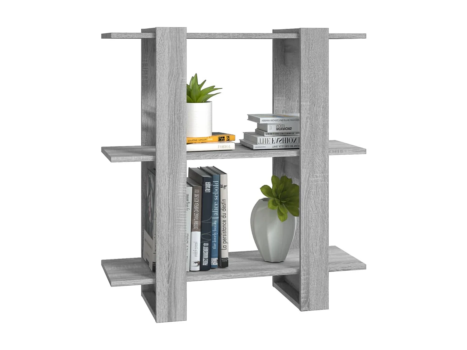 Milou  Bibliothèque/Séparateur de pièce sonoma gris 80x30x87 cm