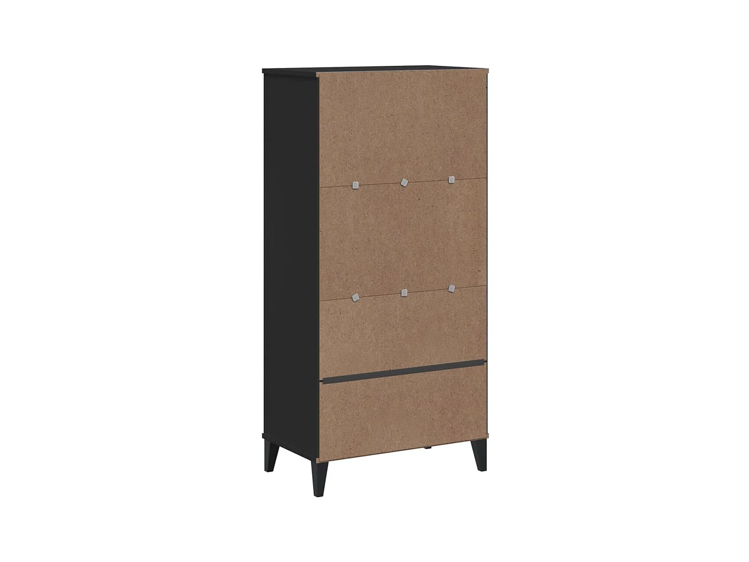 Peralyn  Bibliothèque VIKEN noir 60x35x123 cm bois d'ingénierie