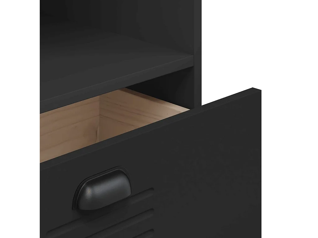 Peralyn  Librería VIKEN madera de ingeniería negro 60x35x123 cm