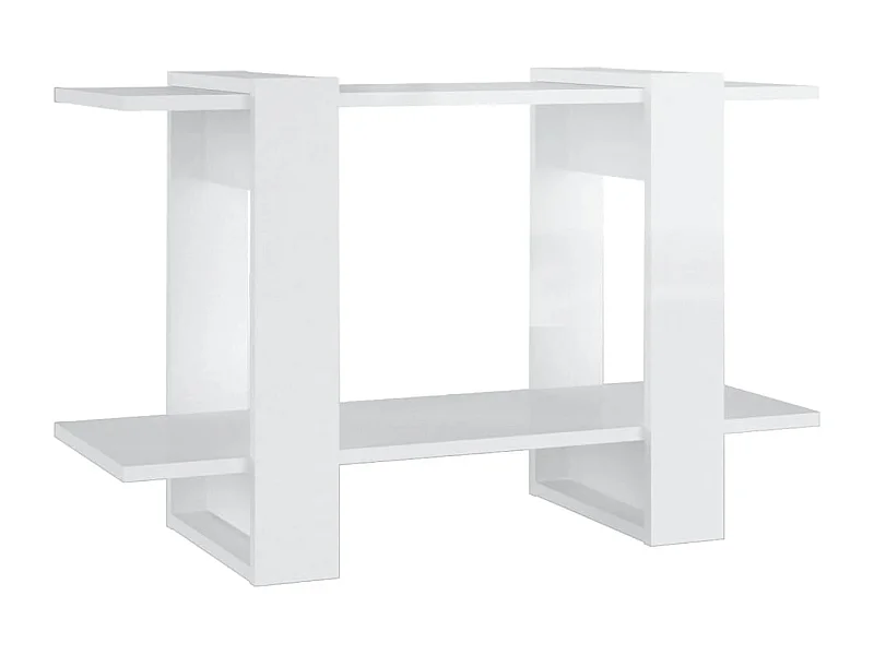 Wylorn  Bibliothèque/Séparateur de pièce Blanc brillant 80x30x51 cm