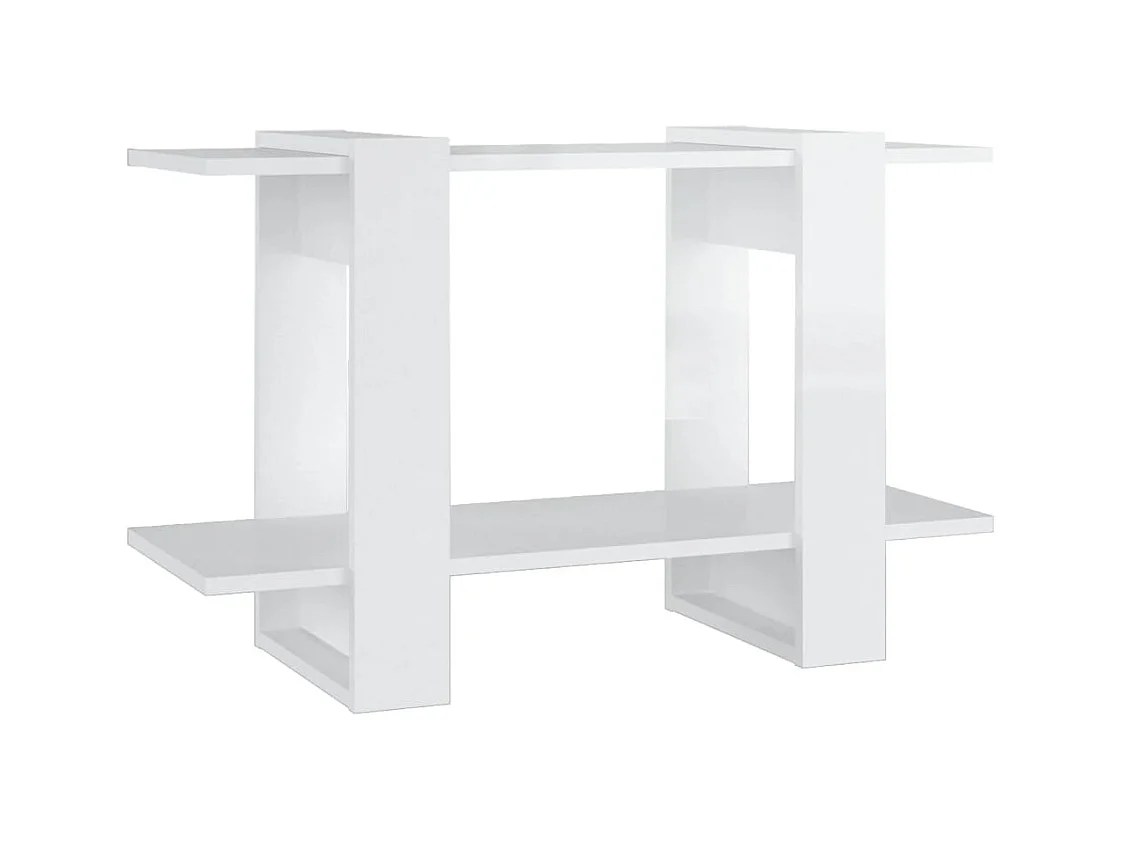 Wylorn  Bibliothèque/Séparateur de pièce Blanc brillant 80x30x51 cm