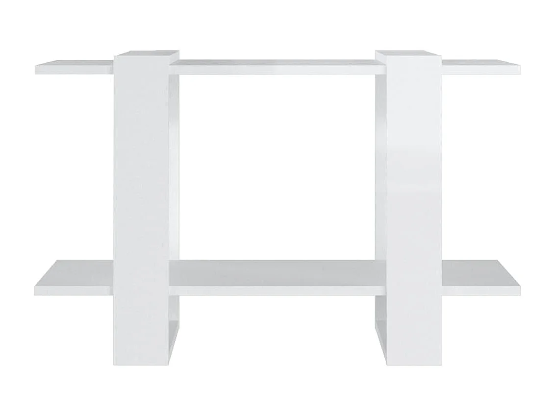 Wylorn  Bibliothèque/Séparateur de pièce Blanc brillant 80x30x51 cm